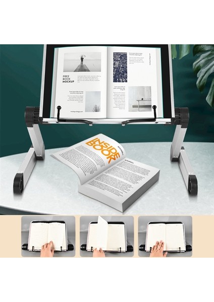 Bk-A Tarzı Katlanabilir Okuma Kitabı Tutucu Kitaplık Standı 360 Derece Ayarlanabilir Destek Masası Organizatör Yemek Kitabı Pc Için (Yurt Dışından) fırsatları