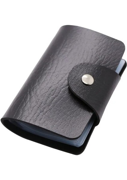Stil 1 Siyah Stil 1 Adet Pu Fonksiyonu 24 Bit Kredi Kartı Tutucu Düz Renk Kart Kılıfı Iş Kımlık Kartı Organizatör Taşınabilir Erkek Kadın Cüzdan Malzemeleri (Yurt Dışından)