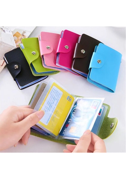 Stil 1 Siyah Stil 1 Adet Pu Fonksiyonu 24 Bit Kredi Kartı Tutucu Düz Renk Kart Kılıfı Iş Kımlık Kartı Organizatör Taşınabilir Erkek Kadın Cüzdan Malzemeleri (Yurt Dışından) fırsatları