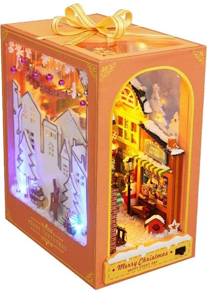 TC38 Tarzı Diy Ahşap Kitap Köşesi Raf Ekleme Minyatür Yapı Seti Deniz Evi Casa Kitaplık Montaj Bookend Yetişkinler Için Kız Doğum Günü Hediyesi (Yurt Dışından)