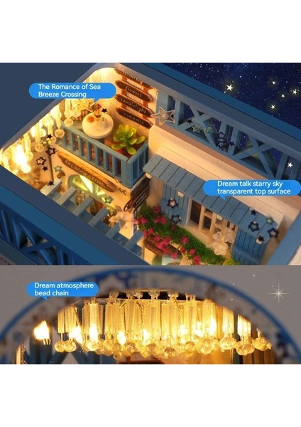 TC38 Tarzı Diy Ahşap Kitap Köşesi Raf Ekleme Minyatür Yapı Seti Deniz Evi Casa Kitaplık Montaj Bookend Yetişkinler Için Kız Doğum Günü Hediyesi (Yurt Dışından) fırsatları