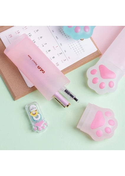 No.4 Stili Kedi Paw Kalem Kutusu Trousse Scolaire Kalem Kutusu Sevimli Kırtasiye Kalem Kutusu Estuche Lapices Okul Malzemeleri Kızlar Için Kalem Kutuları (Yurt Dışından) indirimleri