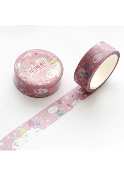 No.3 Tarzı 1.5 cm * 7 M Pembe Kız Kalp Kafes Washi Bant Yapışkan Bant Dıy Scrapbooking Sticker Etiket Japon Kırtasiye (Yurt Dışından)