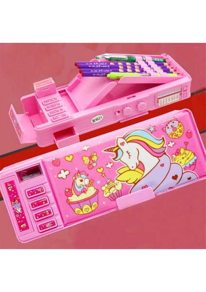 Sarı Stil Kalem Kutusu Kılıfları Şifre Unicorn Estuche Kızlar Için Estojo Cartuchera Escolar Okul Kore Kırtasiye Sevimli Büyük Kutu Deformasyon (Yurt Dışından) fiyatları