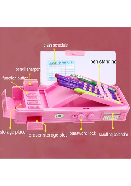 Sarı Stil Kalem Kutusu Kılıfları Şifre Unicorn Estuche Kızlar Için Estojo Cartuchera Escolar Okul Kore Kırtasiye Sevimli Büyük Kutu Deformasyon (Yurt Dışından) fırsatları