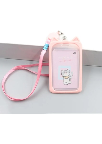 Pembe Tarzı Sivri Kulaklar Tasarım Kızlar Şirket Personeli Çalışanları Için Çalışma Kartı Tutucu Kart Kapağı Geri Çekilebilir Rozet Makaralı Hemşire Doktor Kimlik Etiketi (Yurt Dışından)