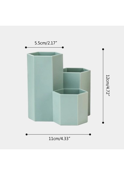 Bej Tarzı Altıgen Masaüstü Kalem Tutucu Standı 3 Yuvası Kalem Ekran Bardak Makyaj Fırça Kırtasiye Ofis Malzemeleri Organizatör Okul Için (Yurt Dışından) modelleri