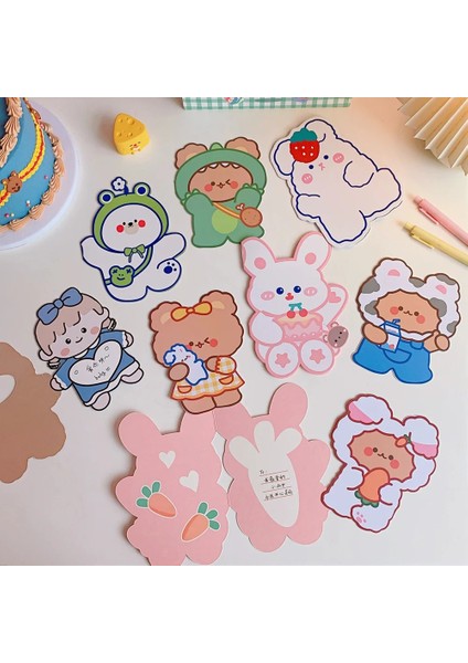 Sarı Stil Mınkys Yeni Varış Lot Kawaii Ayı Tavşan Dilek Hediye Kartı Zarf Tebrik Kartı Festivali Hediye Kartı Okul Kırtasiye (Yurt Dışından) fiyatları