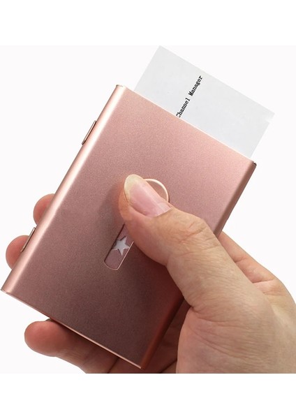 Altın Tarzı Alüminyum Metal Kartvizitlik El Itme Kartvizit Durumda Ultra Ince Buzlu Kart Ambalaj Kutusu Ofis Masası Organizatör (Yurt Dışından) fiyatları