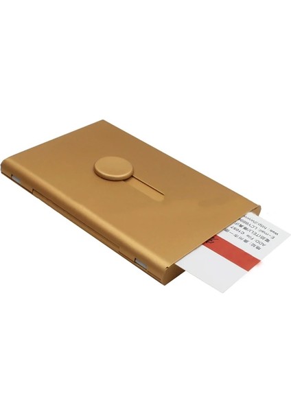 Altın Tarzı Alüminyum Metal Kartvizitlik El Itme Kartvizit Durumda Ultra Ince Buzlu Kart Ambalaj Kutusu Ofis Masası Organizatör (Yurt Dışından) modelleri