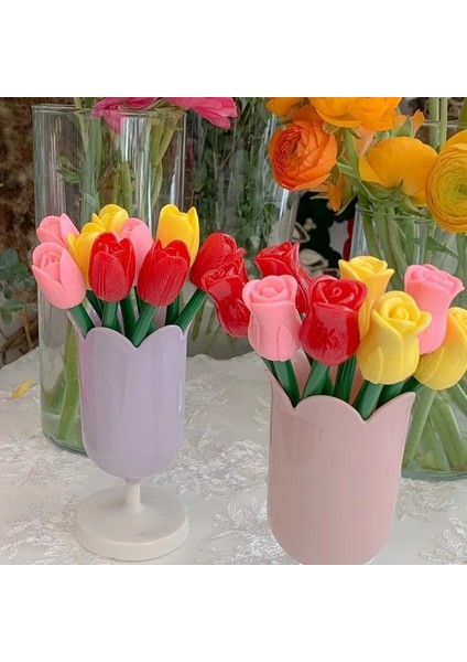 Sarı Stil Ins Yaprakları Kız Kalp Kalem Tutucu Makyaj Fırçası Depolama Kovası Vintage Çiçekler Fotoğraf Sahne Makyaj Tutucusu Ofis Masası (Yurt Dışından) indirimleri