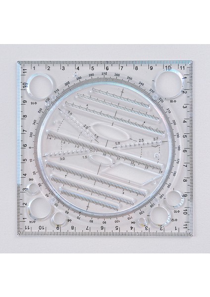 Çok Fonksiyonlu Geometrik Çizim Çıkarılabilir Cetvel (Yurt Dışından)