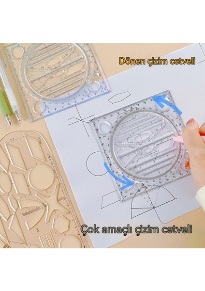 Çok Fonksiyonlu Geometrik Çizim Çıkarılabilir Cetvel (Yurt Dışından) fiyatları