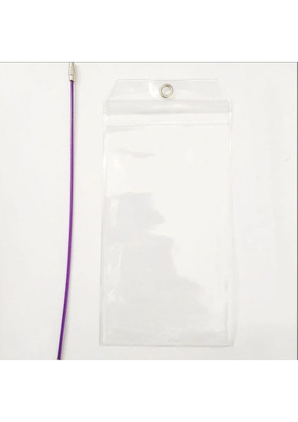 Mor Tarzı Seyahat Bagaj Cruise Etiketleri Tutucu Kılıfı Yeniden Kapatılabilir Su Geçirmez Şeffaf Bilet Kartı Kol Anahtarlık Çelik Tel Kablo Döngüsü ile (Yurt Dışından)