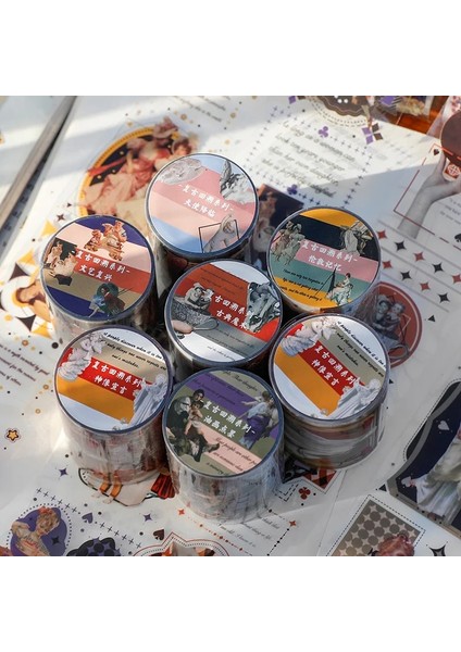 F Stili 4.8cm Geniş Retro Retrospect Serisi Maskeleme Washi Bant Eski Dekoratif Yapıştırıcı Pvc Bant Decora Diy Scrapbooking Sticker Etiket (Yurt Dışından) indirimleri