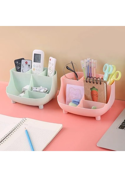 Yeşil Stil Kawaii Masaüstü Kalemlik Büyük Kapasiteli Sevimli Kırtasiye Malzemesi Saklama Kutusu Yaratıcı Karikatür Kalemlik Ins Masa Düzenleyici Kızlar Için (Yurt Dışından) indirimleri