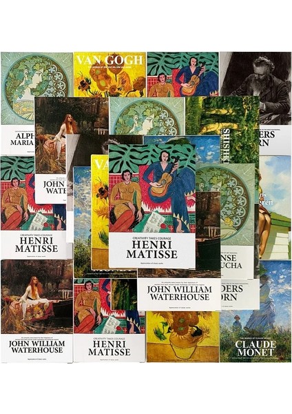 Para Stili 30 Yapraklık Sanat Müzesi Serisi Ünlü Sanatçılar Ingiliz Kartpostalları Zarflar Sanat Eseri Kartpostallar Matisse,picasso, Van Gogh'un Eserleri (Yurt Dışından)