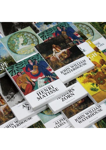 Para Stili 30 Yapraklık Sanat Müzesi Serisi Ünlü Sanatçılar Ingiliz Kartpostalları Zarflar Sanat Eseri Kartpostallar Matisse,picasso, Van Gogh'un Eserleri (Yurt Dışından)