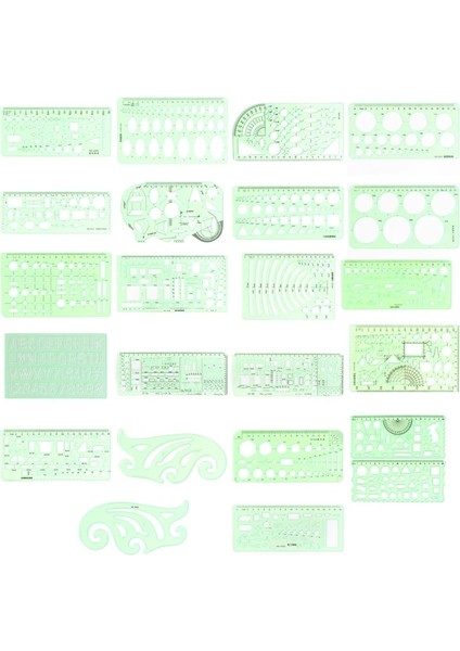 No.4 Stili 1 Adet Geometrik Şablon Cetvel Profesyonel Plastik Cetvel Anti Deformasyon Çok Fonksiyonlu Öğrenci Ölçme Aracı Okul Kırtasiye (Yurt Dışından) fiyatları
