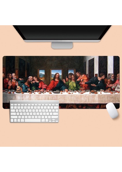 H-300X800X2MM Stili Van Gogh Mouse Pad Yağlıboya Tarzı Büyük Ofis Sümen Pad Kaymaz Kalınlaşmış Kauçuk Klavye Matı Masaüstü Aksesuarları (Yurt Dışından) modelleri