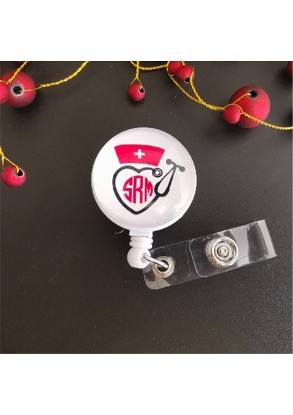 No.4 Tarzı Yeni Desigece Li Geri Çekilebilir Hemşire Rozeti Makara Klip Sevimli Aşk Kalp Stetoskop Doktor Öğrenci Ic Kımlık Kartı Rozeti Tutucu (Yurt Dışından)