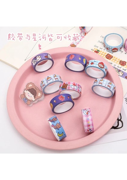 F Stili 8 Stil Washi Bant Sevimli Karikatür Hayvan Maskeleme Bandı Renkli Scrapbooking Günlüğü Dekoratif Bant Okul Ofis Kırtasiye (Yurt Dışından) fırsatları