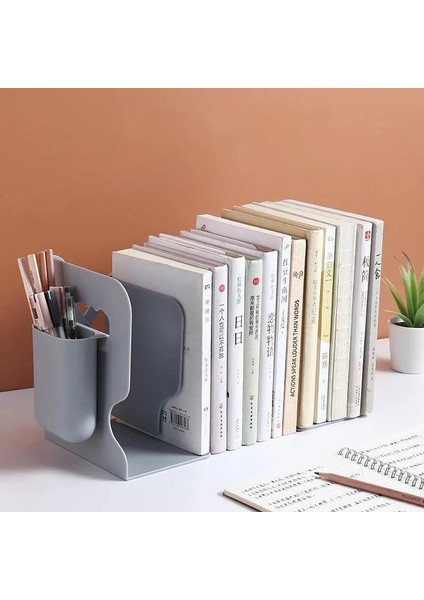 Beyaz Stil Basit Kitap Standı Geri Çekilebilir Kitaplık Öğrenci Kitap Klipsi Kalem Tutucu Çok Fonksiyonlu Depolama Rafı Masaüstü Organizasyon Modern (Yurt Dışından) fiyatları