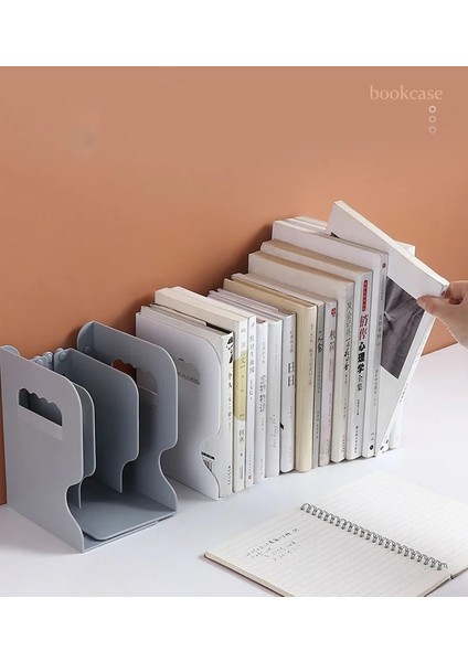 Beyaz Stil Basit Kitap Standı Geri Çekilebilir Kitaplık Öğrenci Kitap Klipsi Kalem Tutucu Çok Fonksiyonlu Depolama Rafı Masaüstü Organizasyon Modern (Yurt Dışından) modelleri