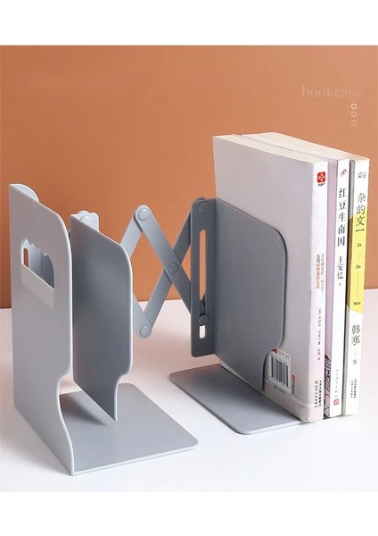 Beyaz Stil Basit Kitap Standı Geri Çekilebilir Kitaplık Öğrenci Kitap Klipsi Kalem Tutucu Çok Fonksiyonlu Depolama Rafı Masaüstü Organizasyon Modern (Yurt Dışından) fırsatları