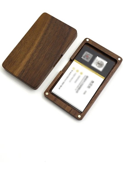 NO.3026 Tarzı Ezone Yaratıcı Doğal Ahşap Kartvizitlik Cep Ince Kartvizit Kredi Siyah Ceviz Renk Iş Manyetik Kart Kılıfı (Yurt Dışından) fiyatları