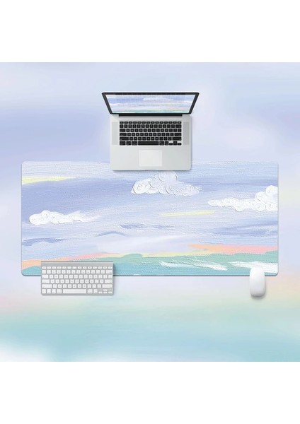 A-300X800X2MM Stili Akşam Gün Batımı Mouse Pad Estetik Yağlıboya Tarzı Bilgisayar Dizüstü Kaymaz Kauçuk Oyun Klavye Pedi Ofis Ev Masa Mat (Yurt Dışından) modelleri