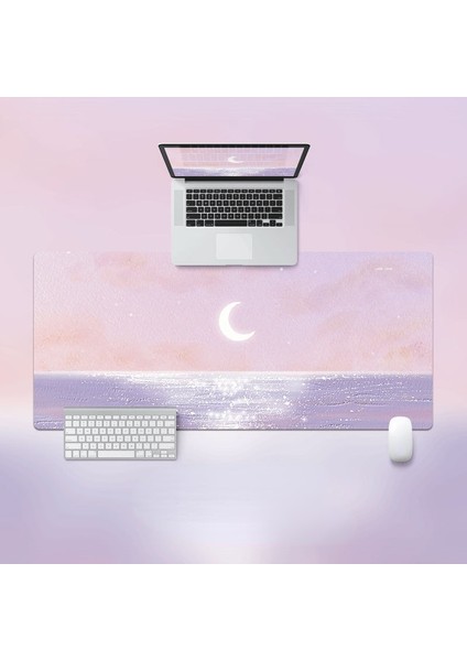 A-300X800X2MM Stili Akşam Gün Batımı Mouse Pad Estetik Yağlıboya Tarzı Bilgisayar Dizüstü Kaymaz Kauçuk Oyun Klavye Pedi Ofis Ev Masa Mat (Yurt Dışından) fırsatları