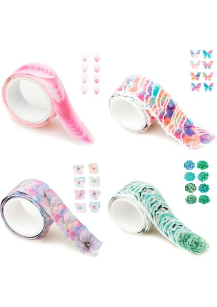Çiçek 5 Tarzı 200 Yapraklı Rulo Yaratıcı Çiçek Yaprağı Washi Bant, Maskeleme Bandı Çıkartmaları S, Dıy Mandıra, Dergi, Scrapbooking Şişesi (Yurt Dışından) modelleri