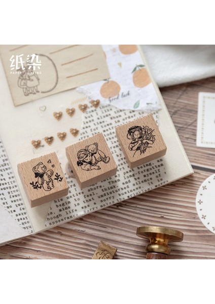 No.6 Tarzı Retro Rüya Ay Serisi Dekorasyon Iletişim Kutusu Damga Scrapbooking Için Ahşap Lastik Pullar Kırtasiye Dıy Craft Standart Damga (Yurt Dışından) modelleri