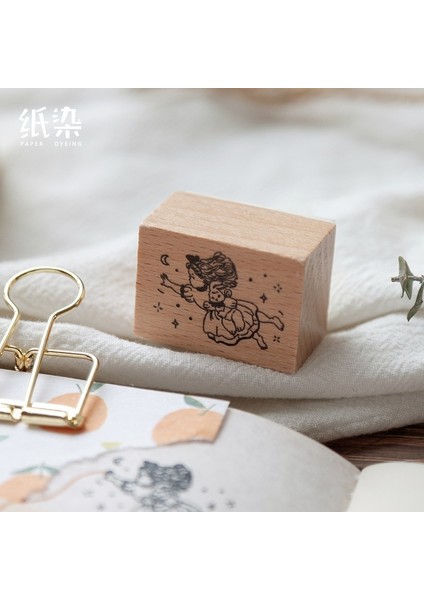 No.6 Tarzı Retro Rüya Ay Serisi Dekorasyon Iletişim Kutusu Damga Scrapbooking Için Ahşap Lastik Pullar Kırtasiye Dıy Craft Standart Damga (Yurt Dışından) indirimleri