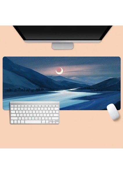 K-300X800X2MM Tarzı Van Gogh Mouse Pad Yağlıboya Tarzı Büyük Ofis Sümen Pad Kaymaz Kalınlaşmış Kauçuk Klavye Matı Masaüstü Aksesuarları (Yurt Dışından)
