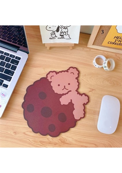 No.3 Tarzı Sevimli Karikatür Mouse Pad Çikolata Ayı Öğrenci Dizüstü Lastik Pedi Klavye Koruma Pedi Ofis Masaüstü Kaymaz Mouse Pad (Yurt Dışından)