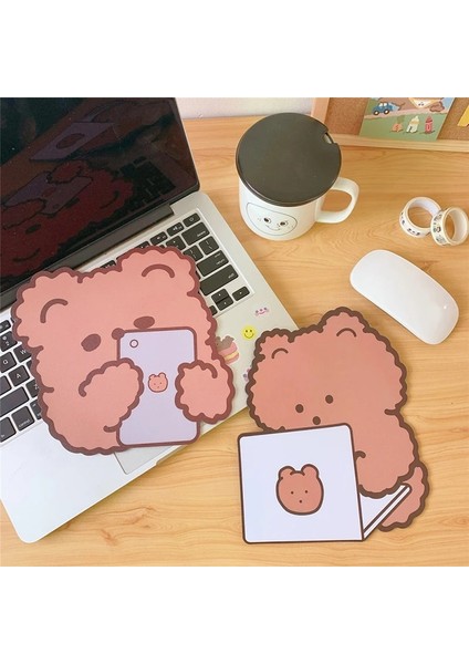 No.3 Tarzı Sevimli Karikatür Mouse Pad Çikolata Ayı Öğrenci Dizüstü Lastik Pedi Klavye Koruma Pedi Ofis Masaüstü Kaymaz Mouse Pad (Yurt Dışından) fırsatları