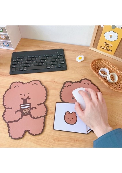 No.3 Tarzı Sevimli Karikatür Mouse Pad Çikolata Ayı Öğrenci Dizüstü Lastik Pedi Klavye Koruma Pedi Ofis Masaüstü Kaymaz Mouse Pad (Yurt Dışından) indirimleri