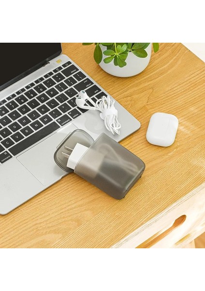 Gri Tarzı Kablo Saklama Kutusu Taşınabilir Plastik Veri Hattı Saklama Kabı Masa Kırtasiye Çok Fonksiyonlu Kulaklık Veri Şarj Hattı (Yurt Dışından) fiyatları