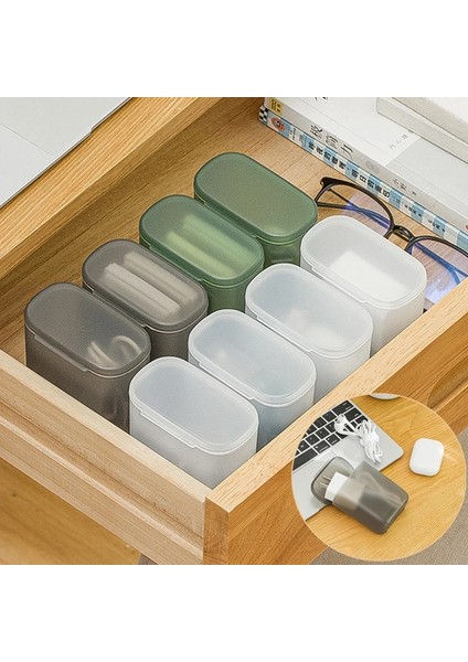 Gri Tarzı Kablo Saklama Kutusu Taşınabilir Plastik Veri Hattı Saklama Kabı Masa Kırtasiye Çok Fonksiyonlu Kulaklık Veri Şarj Hattı (Yurt Dışından) modelleri