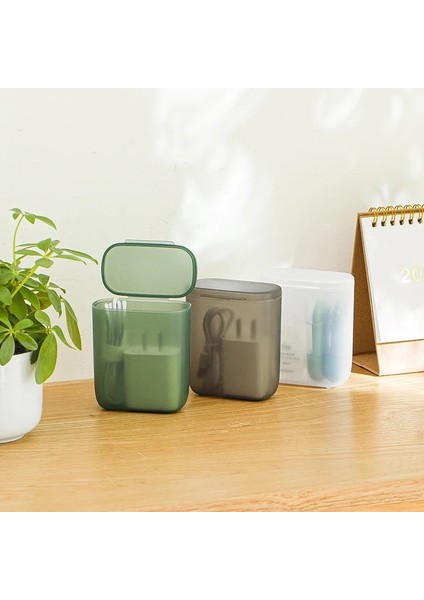 Gri Tarzı Kablo Saklama Kutusu Taşınabilir Plastik Veri Hattı Saklama Kabı Masa Kırtasiye Çok Fonksiyonlu Kulaklık Veri Şarj Hattı (Yurt Dışından) fırsatları