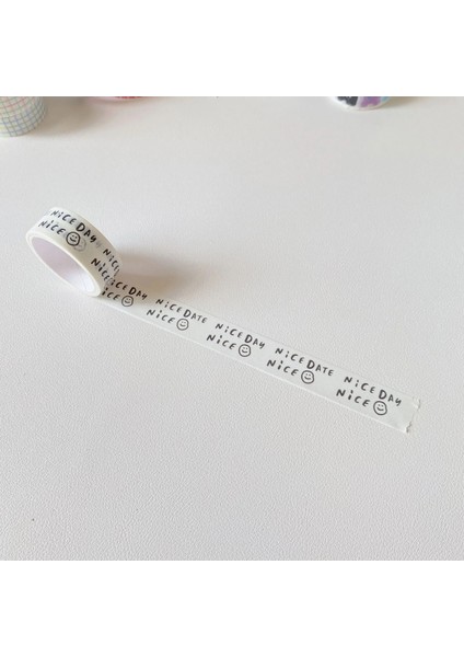 E Stili Ins Washi Bantlar Sevimli Gülen Ayı Lale Maskeleme Bandı Günlüğü Kırtasiye Sticker Dıy Dekor Dergisi Kore Scrapbooking Yapışkan Bant (Yurt Dışından)