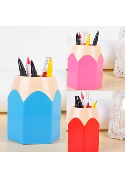 Mor Tarzı Yaratıcı Kalem Vazo Kalem Pot Makyaj Fırça Tutucu Kırtasiye Masası Düzenli Plastik Masa Düzenleyici Konteyner Okul Ofis Malzemeleri (Yurt Dışından) indirimleri