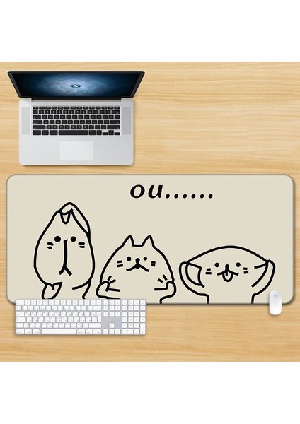 No.15 Tarzı Kawaii Anime Kedi Mouse Pad Xxl Sümen Mousepad Büyük Oyun Mouse Pad Bilgisayar Kaymaz Taban Sümen Ofis ve Ev Için cm (Yurt Dışından)
