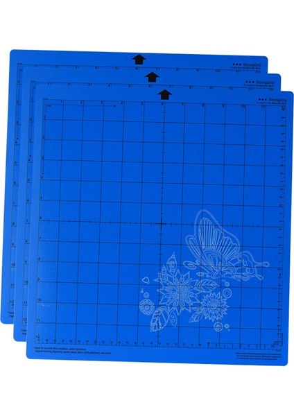 Mavi Stil 3 Adet Yedek Kesme Mat Yapışkanlı Kaymaz Izgaralı Kesme Paspasları Silhouette Cameo Cricut Kesme Makinesi ile Uyumlu (Yurt Dışından)