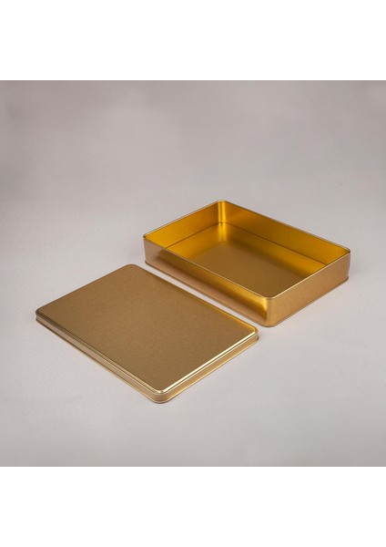 Gold Metal Kutu Şık Tasarım 26,5 x 17,5 x 4,5 cm Hediye ve Şekerleme fiyatları