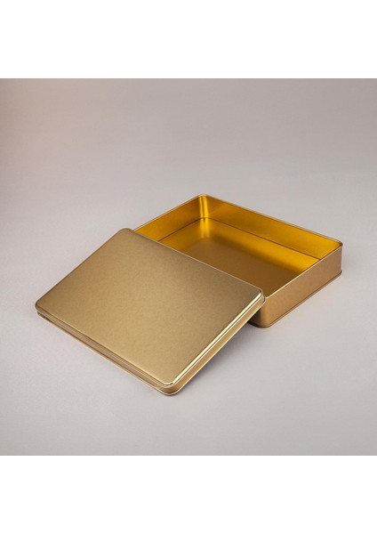 Gold Metal Kutu Şık Tasarım 26,5 x 17,5 x 4,5 cm Hediye ve Şekerleme modelleri