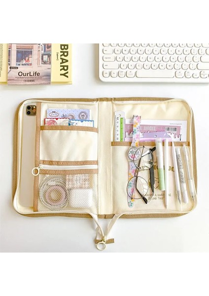 Mavi Stil Kore Sevimli Okul Kalem Kutusu Saklama Çantası Inç Ipad Için Taşınabilir Büyük Cep Planlayıcısı Kawaii Kılıfı Kutusu Ofis Kırtasiye (Yurt Dışından) fiyatları