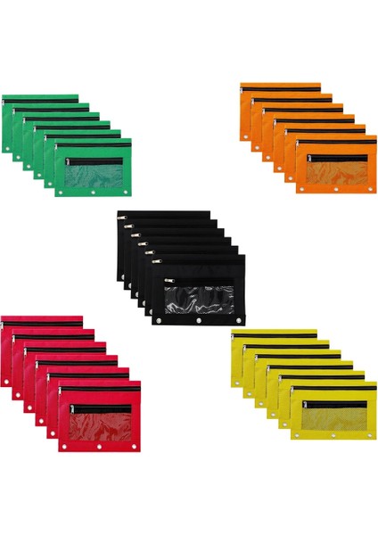 Turuncu Tarzı Xrhyy 6'lı Klasör Kalem Kılıfı Fermuarlı Paket Fermuar Çeker 2 Cepli Kalem Kutusu 3 Halkalı ve Çift Cepli ve Örgü Pencereli (Yurt Dışından) fiyatları